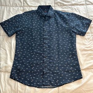 Men’s BC Collection Blue Button Up Shirt - Size M